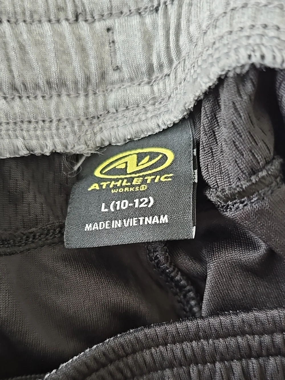 Athletic Works Black Drawstring Athletic Pants Boys Sz L 10-12